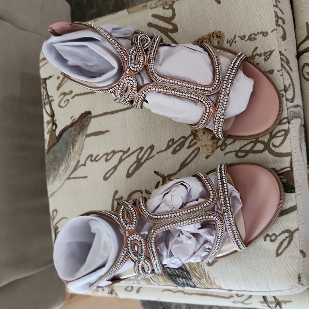 Plus Size Cloudwalker Wide Width Rinestone Sandals - image 1